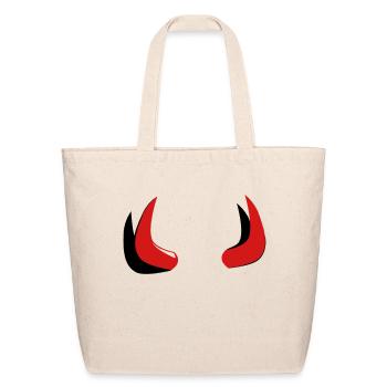 Devil Horns - Eco-Friendly Cotton Tote - natural - Front
