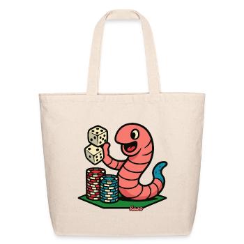Lucky Worm Dice Casino  - Eco-Friendly Cotton Tote - natural - Front
