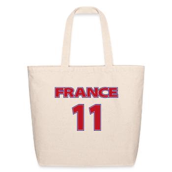 France Jersey Number 11 - Eco-Friendly Cotton Tote - natural - Front