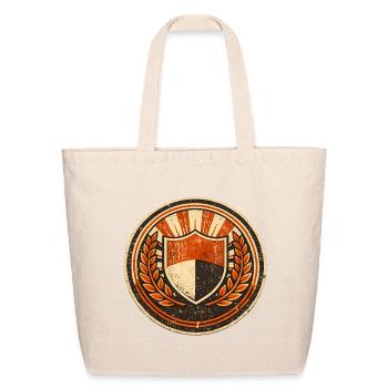 Vintage Crest Shield with Laurel Emblem - Eco-Friendly Cotton Tote - natural - Front
