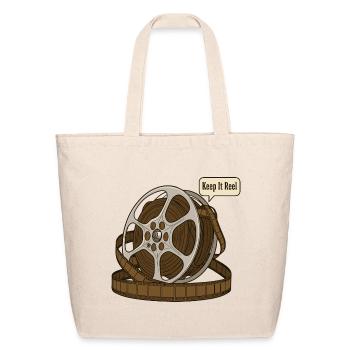 Keep It Reel : Vintage Film Reel - Eco-Friendly Cotton Tote - natural - Front