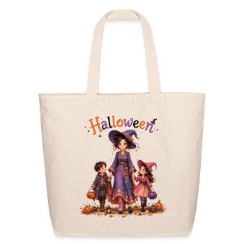Halloween family  - Eco-Friendly Cotton Tote - natural - Front