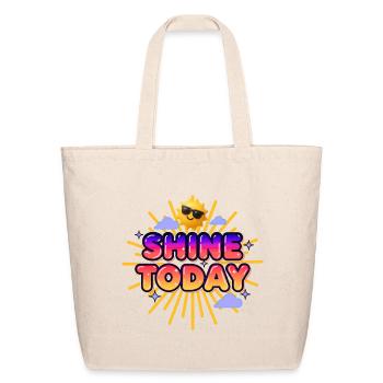Shine Today Neon Sunburst - Eco-Friendly Cotton Tote - natural - Front