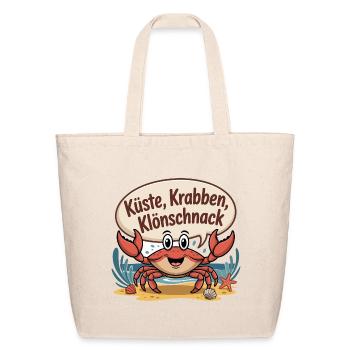  Küste Krabben Klönschnack Cartoon Crab Baltic Sea - Eco-Friendly Cotton Tote - natural - Front