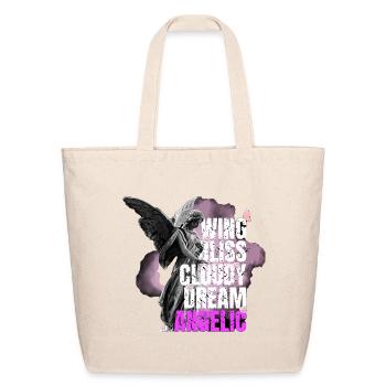 Angelic Wing Dream in Purple Mist - Eco-Friendly Cotton Tote - natural - Front