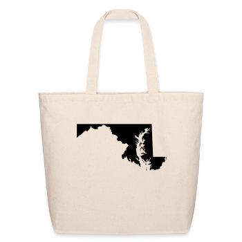 Maryland map - Eco-Friendly Cotton Tote - natural - Front