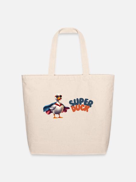 Super Duck - Eco-Friendly Cotton Tote - natural
