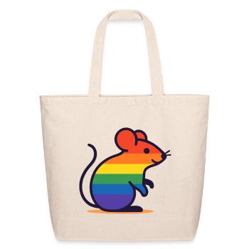 LGBT Pride mouse - Eco-Friendly Cotton Tote - natural - Front