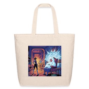 Cosmic Cozy Chaos at Grandma's - Eco-Friendly Cotton Tote - natural - Front