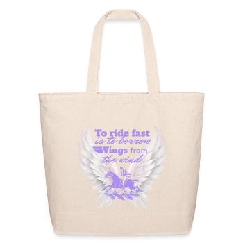 Wings from the Wind Ride Fast - Eco-Friendly Cotton Tote - natural - Front