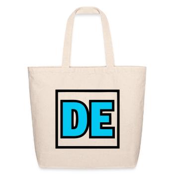 DE Initials Letters Graphic - Eco-Friendly Cotton Tote - natural - Front