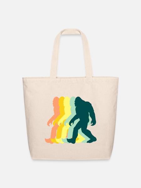 Color Cascade Walking Silhouettes - Eco-Friendly Cotton Tote - natural