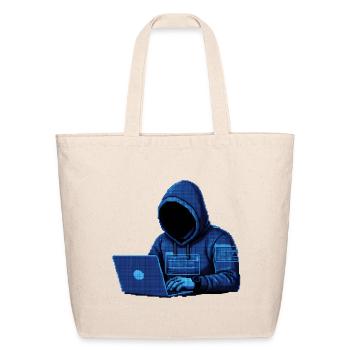 Cyberpunk Hacker | Coder & Tech Aesthetic stuffs - Eco-Friendly Cotton Tote - natural - Front