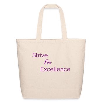 Strive for Excellence Purple - Eco-Friendly Cotton Tote - natural - Front
