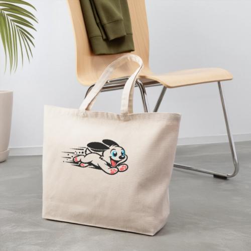 Speedy Pup Sprint on the Run - Eco-Friendly Cotton Tote