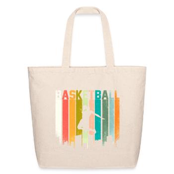 Rainbow Dunk Skyline Basketball - Eco-Friendly Cotton Tote - natural - Front