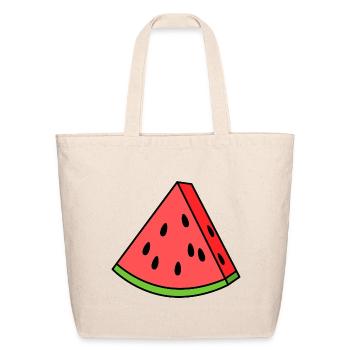 Watermelon Slice - Eco-Friendly Cotton Tote - natural - Front