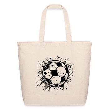 Soccer Ball Splash - Eco-Friendly Cotton Tote - natural - Front