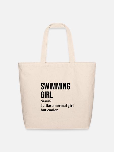 Swimming Swimming Swimming - Eco-Friendly Cotton Tote - natural