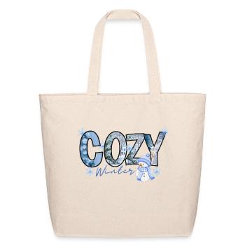 Cozy Winter hoodies, comfy sweatshirts - Eco-Friendly Cotton Tote - natural - Front
