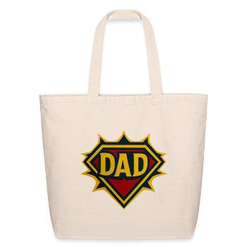 Dad Shield Badge - Eco-Friendly Cotton Tote - natural - Front