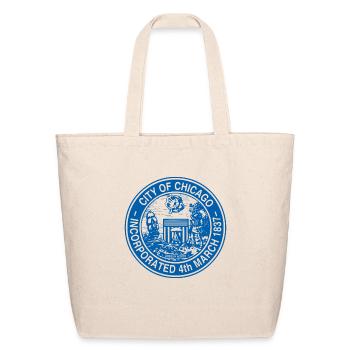 CitySealBlue White Trans - Eco-Friendly Cotton Tote - natural - Front