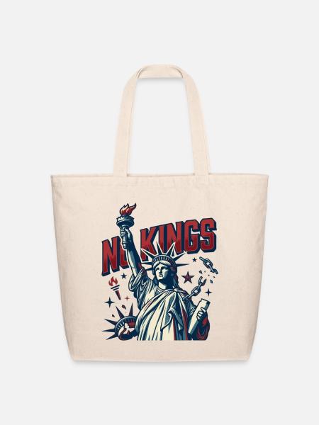 New Kings Statue Liberty Graphic - Eco-Friendly Cotton Tote - natural