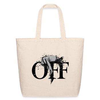 OFF – Unique Typographic Design - Eco-Friendly Cotton Tote - natural - Front