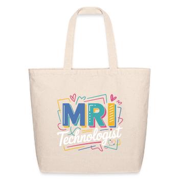 MR I Technologist Colorblock Logo - Eco-Friendly Cotton Tote - natural - Front