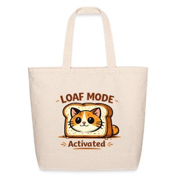 Loaf Mode Activated Cat - Eco-Friendly Cotton Tote - natural - Front