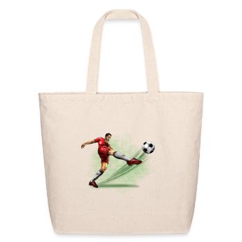 Crimson Kick Neon Splash - Eco-Friendly Cotton Tote - natural - Front