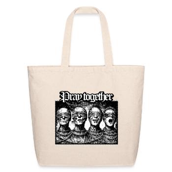 Pray Together Blindfolded Choir - Eco-Friendly Cotton Tote - natural - Front