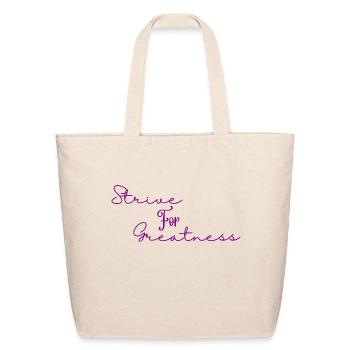 Strive For Greatness Purple - Eco-Friendly Cotton Tote - natural - Front