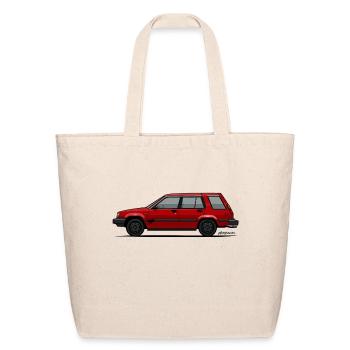 Jesse Pinkman's Crappy Red Toyota Tercel SR5 4WD - Eco-Friendly Cotton Tote - natural - Front