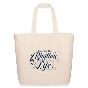 Rhythm of Life Music School Teaching Staff - Eco-Friendly Cotton Tote - natural - Front