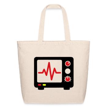 ECG Monitor Heart Rate Medical - Eco-Friendly Cotton Tote - natural - Front