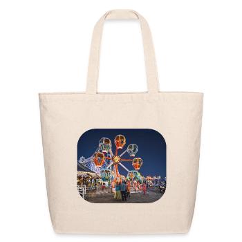Wildwood NJ – Balloon Race Ride at Night - Eco-Friendly Cotton Tote - natural - Front