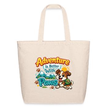 Adventure Is Better With Paws - Eco-Friendly Cotton Tote - natural - Front