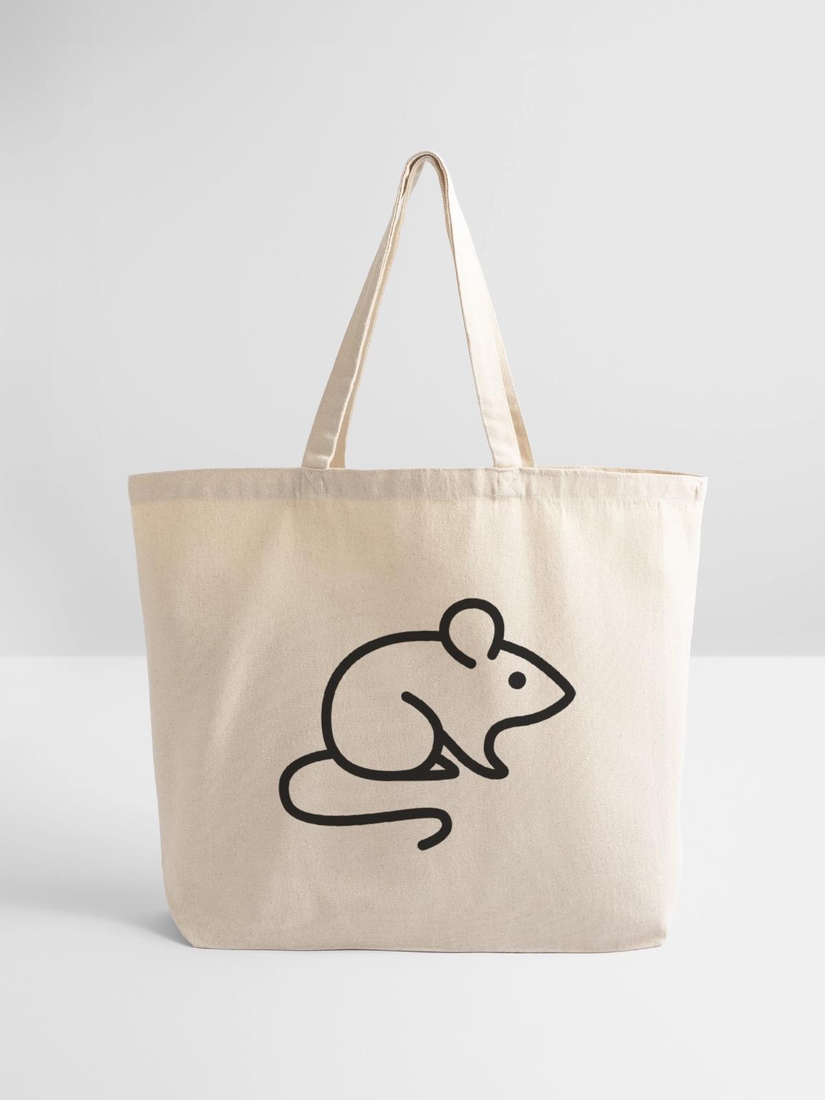 mouse - Eco-Friendly Cotton Tote - natural - Front