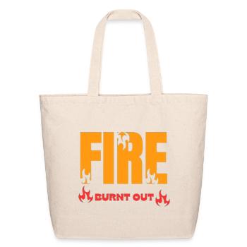 Burnout Bold Typography - Eco-Friendly Cotton Tote - natural - Front