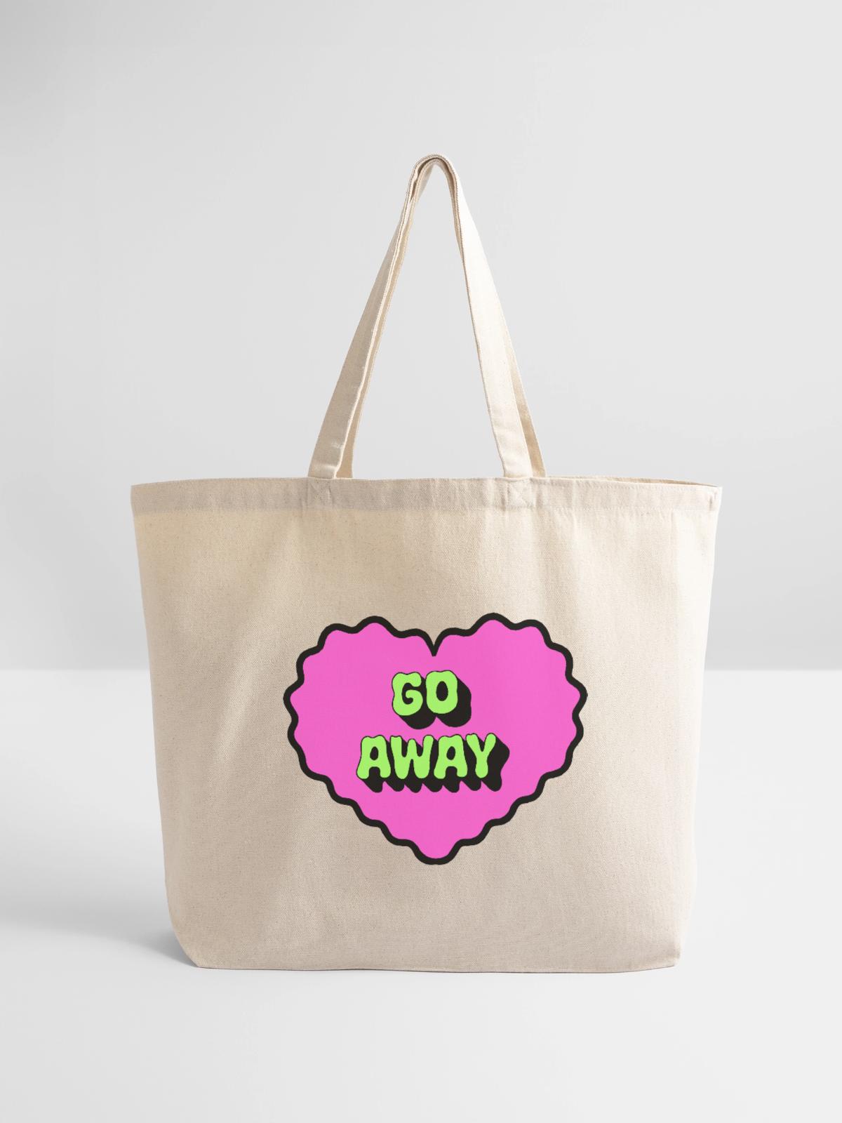 Go Away - Eco-Friendly Cotton Tote - natural - Front