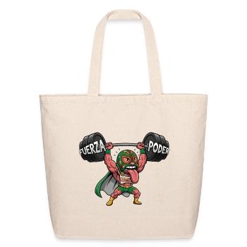 Spanish tongue gym lucha libre workout word weight - Eco-Friendly Cotton Tote - natural - Front