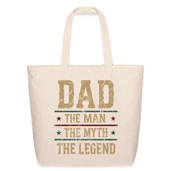 Dad_The_Man_The_Myth_The_Legend_Vintage_Father- - Eco-Friendly Cotton Tote - natural - Front