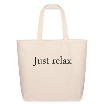 relax - Eco-Friendly Cotton Tote - natural - Front