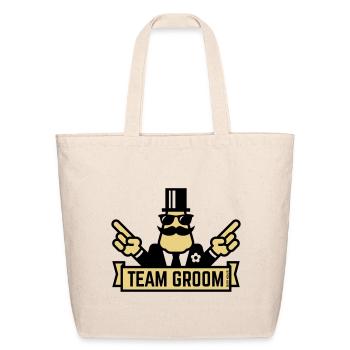 Team Groom (Pointing Stag Night Bachelor Party 2C) - Eco-Friendly Cotton Tote - natural - Front