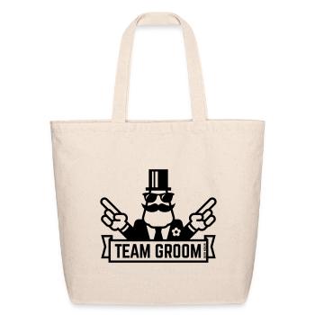 Team Groom (Pointing Stag Night Bachelor Party 1C) - Eco-Friendly Cotton Tote - natural - Front