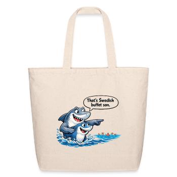 Swedish Buffet Sharks - Eco-Friendly Cotton Tote - natural - Front