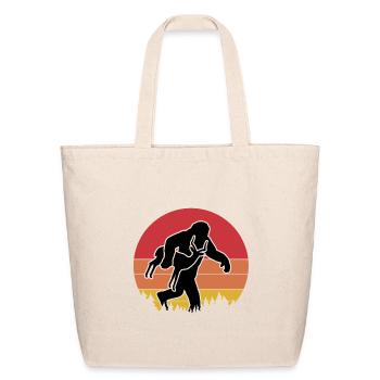 Bigfoot Carrying Antelope Vintage - Eco-Friendly Cotton Tote - natural - Front