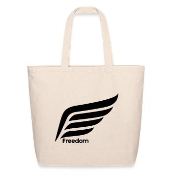 Freedom Wing Graphic Logo - Eco-Friendly Cotton Tote - natural - Front