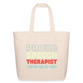 Speech Language Therapy Therapist - Eco-Friendly Cotton Tote - natural - Front
